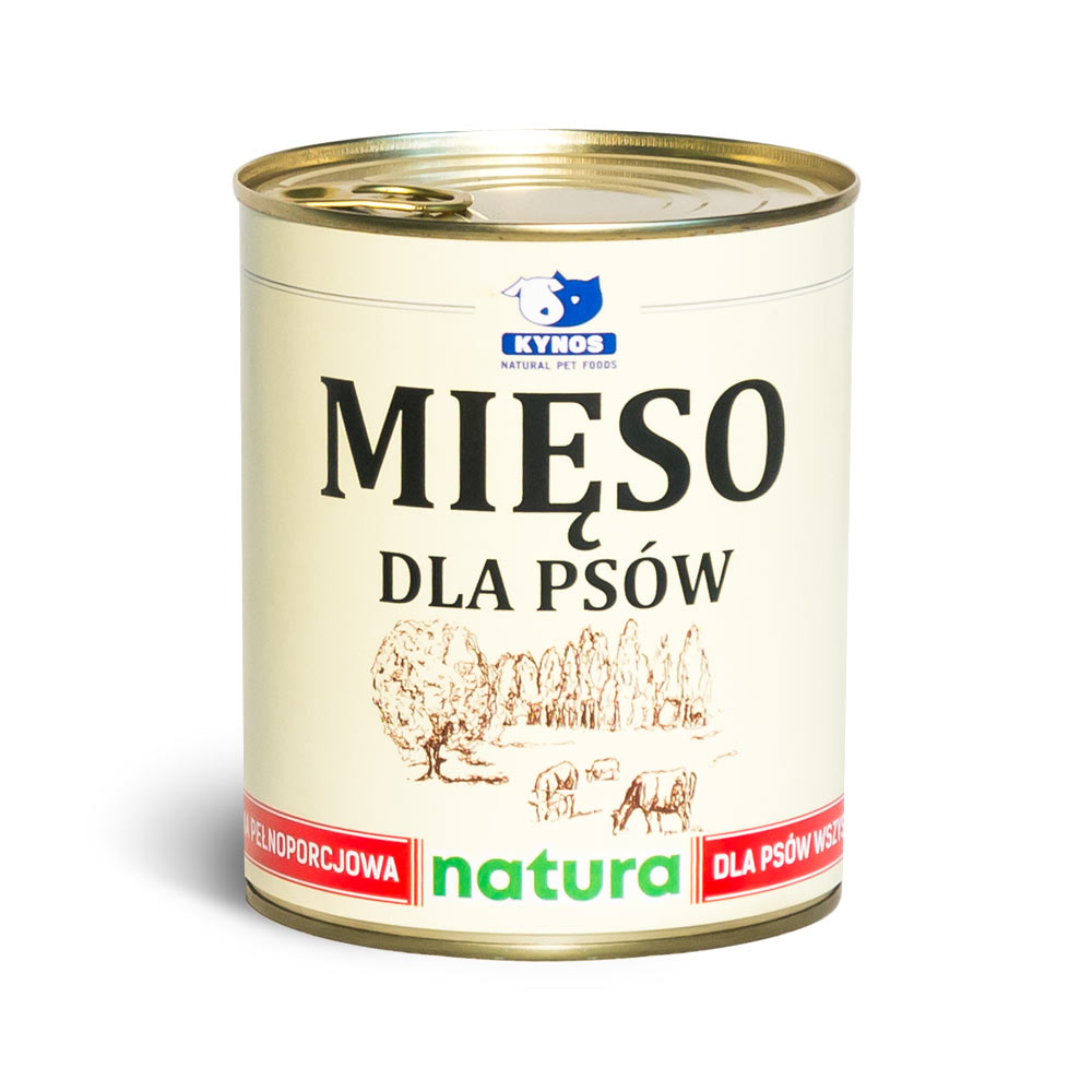 Mięso dla psów NATURA, puszka 800g